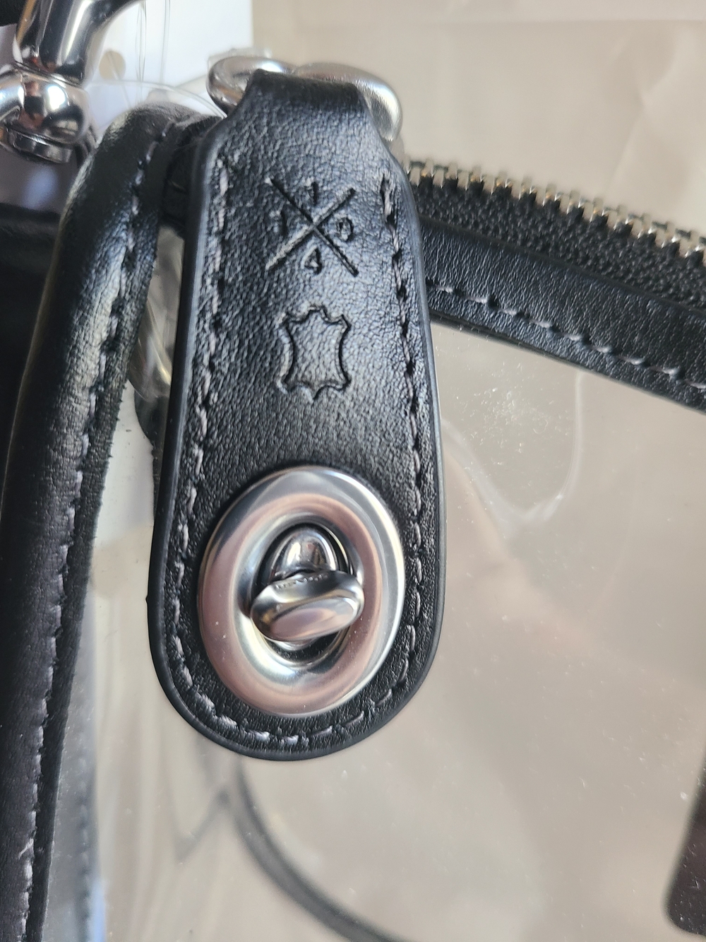 Coach Stadium Swinger Clear PVC Black Leather Crossbody NWT - Picture 8 of 10